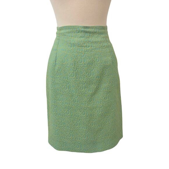 Nina Ricci Jacquard Pencil Skirt Made in FranceFits like US 8, READ